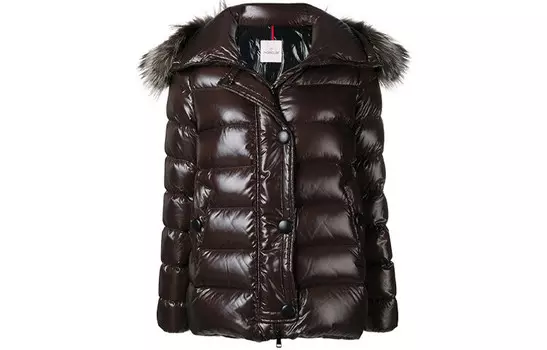 Пуховик женский коричневый Moncler