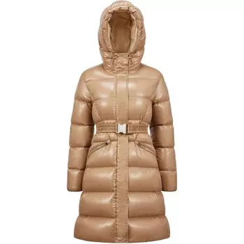 Пуховик женский коричневый Moncler
