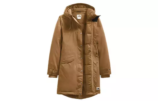 Пуховик женский коричневый The North Face