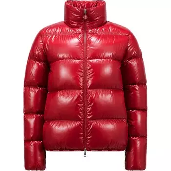 Пуховик женский красный Moncler