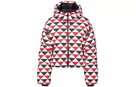 Пуховик женский красный Prada