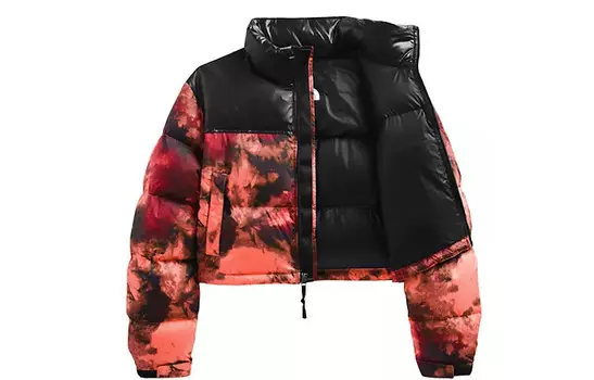 Пуховик женский красный The North Face