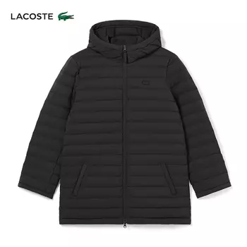 Пуховик женский Lacoste средней длины, песочный