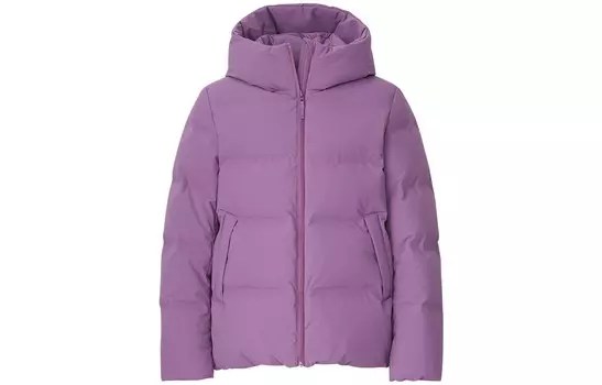 Пуховик женский лавандовый Uniqlo