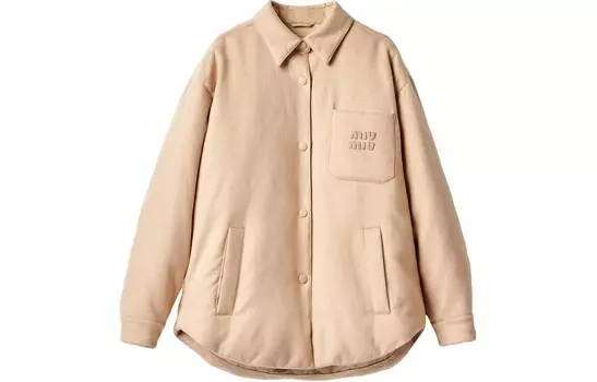Пуховик женский Miu Miu, бежевый