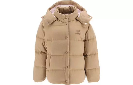 Пуховик женский Miu Miu, коричневый