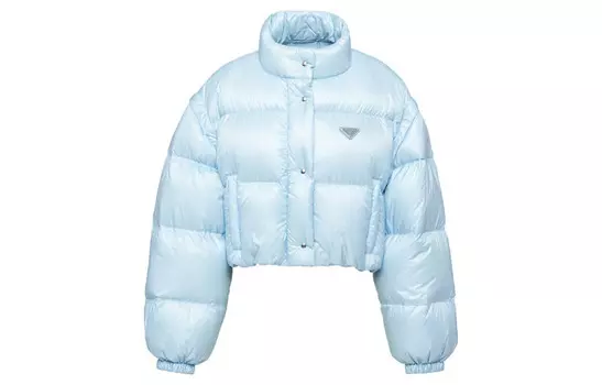 Пуховик женский небесно-голубой Prada