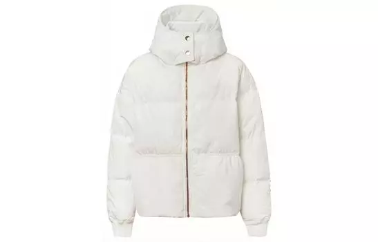 Пуховик женский Off White Converse, кремовый