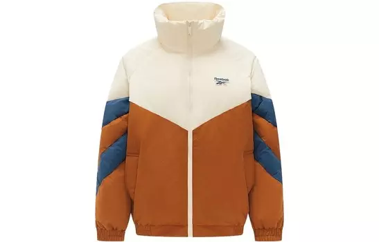Пуховик женский Off-white/коричневый/озеро-голубой Reebok