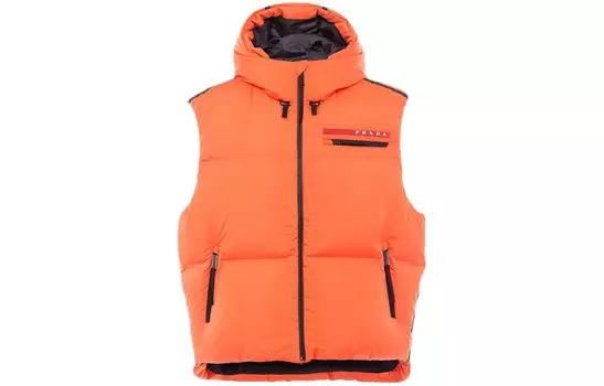 Пуховик женский оранжевый Prada