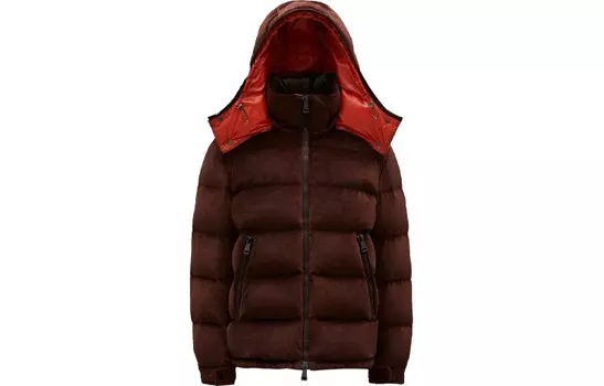 Пуховик женский орехово-коричневый Moncler