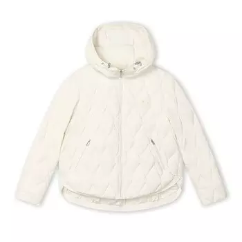 Пуховик женский овсяно-бежевый Fila