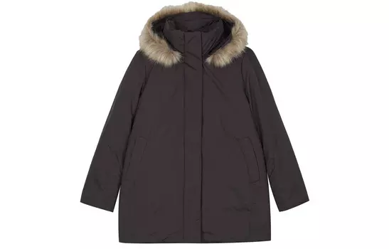 Гибридное пуховое пальто Uniqlo, 39 темно-коричневый