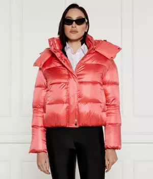 Пуховик женский Patrizia Pepe укороченный с капюшоном, красный