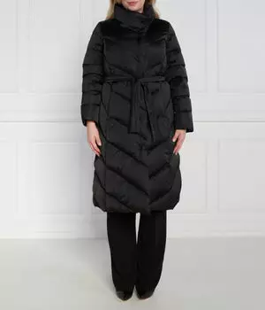 Пуховик женский Persona By Marina Rinaldi длинный с поясом, черный