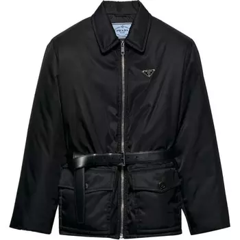 Пуховик женский Prada на молнии, черный