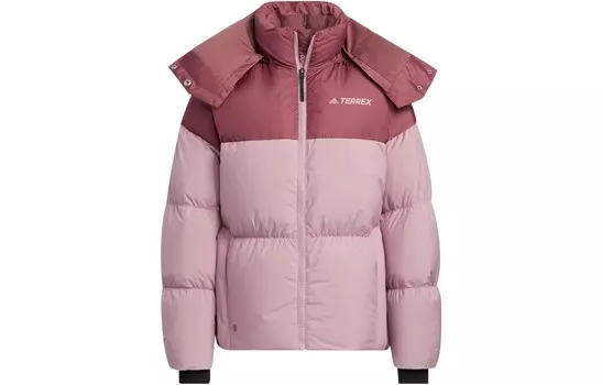 Пуховик женский розовый Adidas