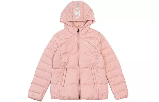 Пуховик женский розовый Champion
