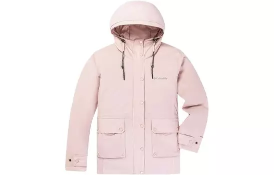 Пуховик женский розовый Columbia, розовый