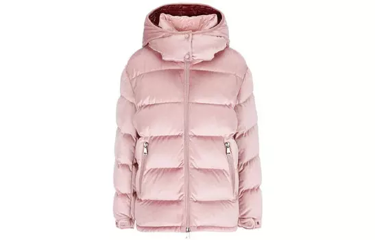 Пуховик женский розовый Moncler, розовый