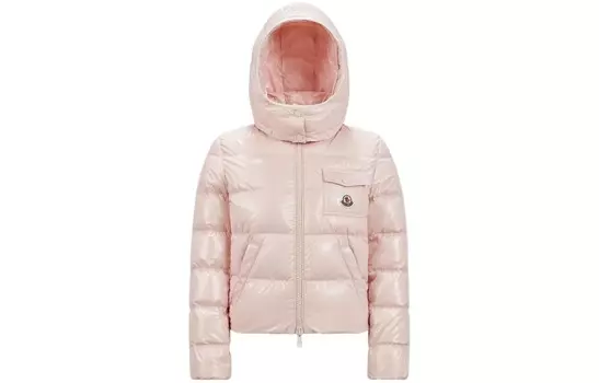 Пуховик женский розовый Moncler, розовый