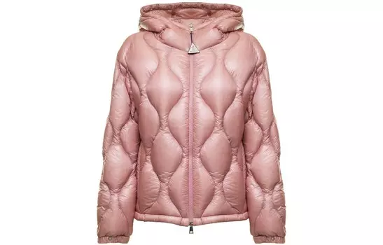 Пуховик женский розовый Moncler, розовый