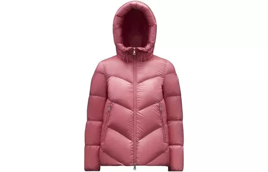 Пуховик женский розовый Moncler, розовый