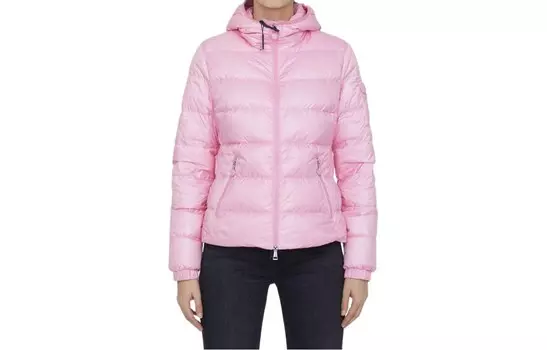 Пуховик женский розовый Moncler, розовый