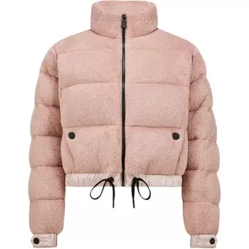 Пуховик женский розовый Moncler, розовый