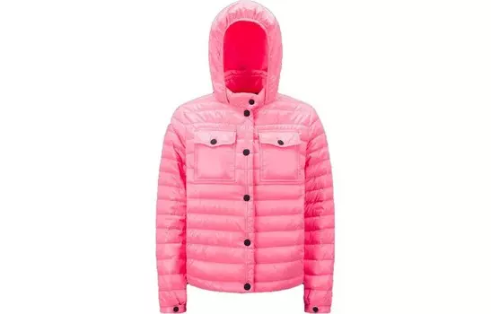 Пуховик женский розовый Moncler, розовый