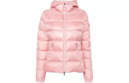 Пуховик женский розовый Moncler, розовый