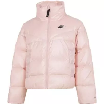 Пуховик Nike Solid Color Straight Long Sleeves, розовый