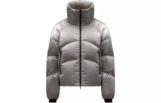 Пуховик женский серебристый Moncler, серебряный