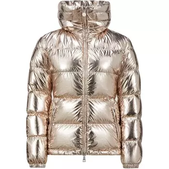 Пуховик женский серебристый Moncler, серебряный