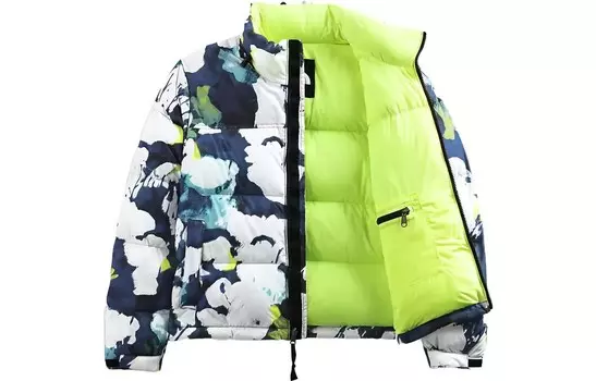 Пуховик женский синий/белый The North Face