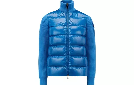 Пуховик женский синий Moncler