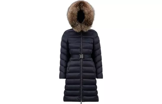 Пуховик женский синий Moncler