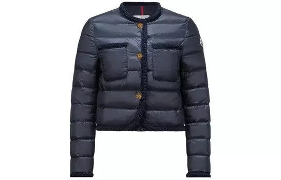 Пуховик женский синий Moncler