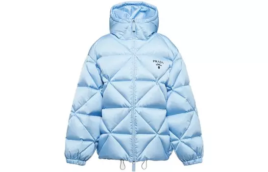 Пуховик женский синий Prada