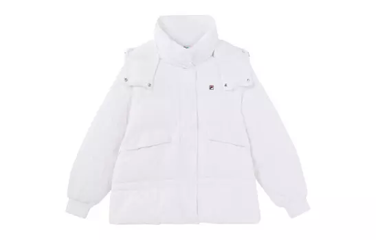 Пуховик женский стандартный белый Fila