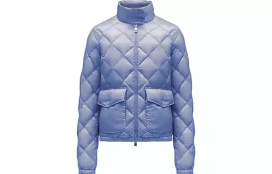Пуховик женский светло-фиолетовый синий Moncler