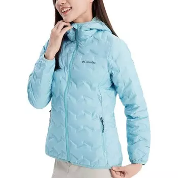 Пуховик женский светло-голубой Columbia