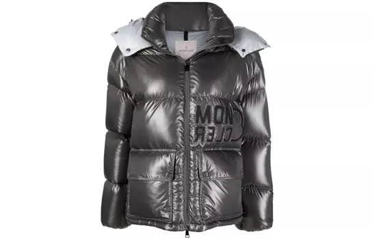 Пуховик женский темно-серый Moncler