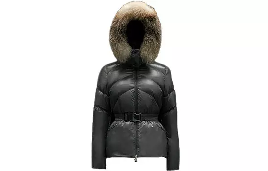 Пуховик женский темно-серый Moncler