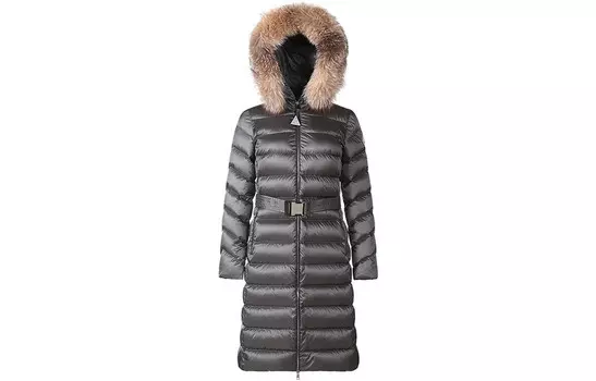 Пуховик женский темно-серый Moncler