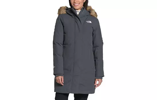 Пуховик женский темно-серый The North Face