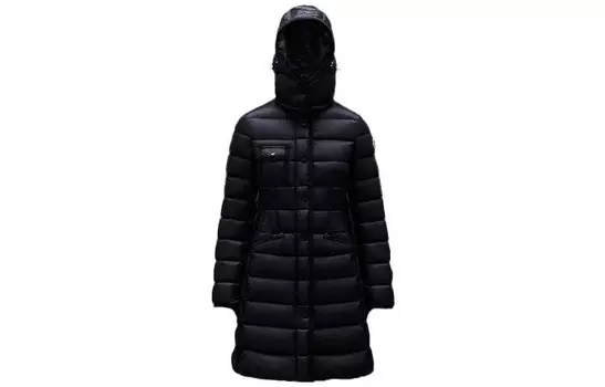 Пуховик женский темно-синий Moncler