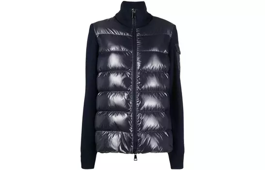 Пуховик женский темно-синий Moncler