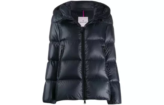 Пуховик женский темно-синий Moncler