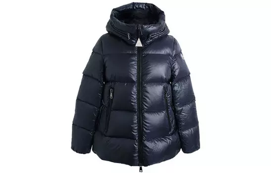 Пуховик женский темно-синий Moncler